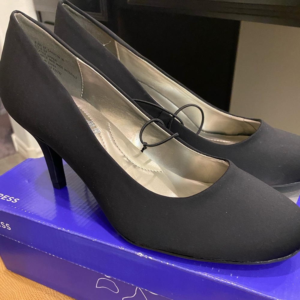 Black Satin Heels